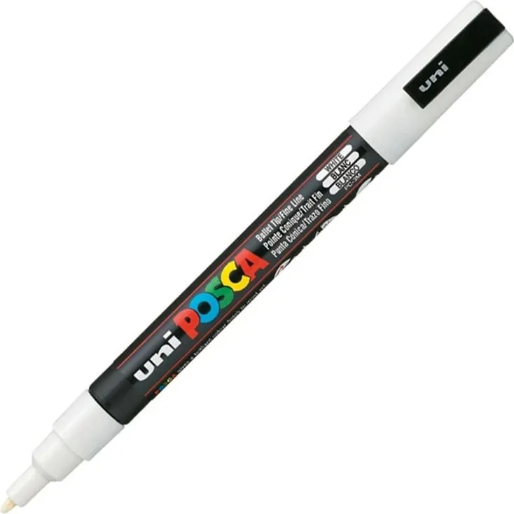 Marker Uni pc-3m Posca, i bardhë - 1