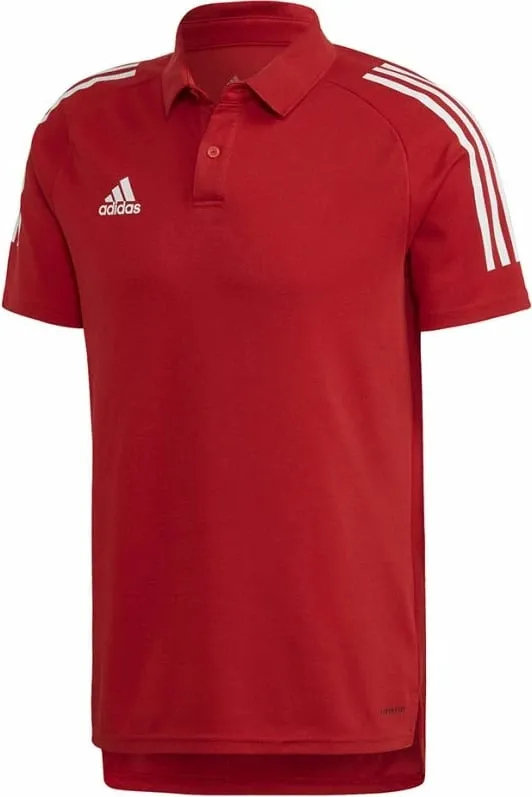 Maicë polo adidas për meshkuj, e bardhë me të kuqe - 1