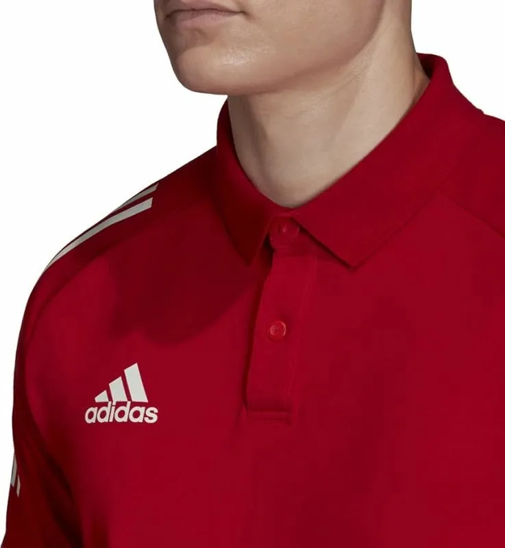 Maicë polo adidas për meshkuj, e bardhë me të kuqe - 6