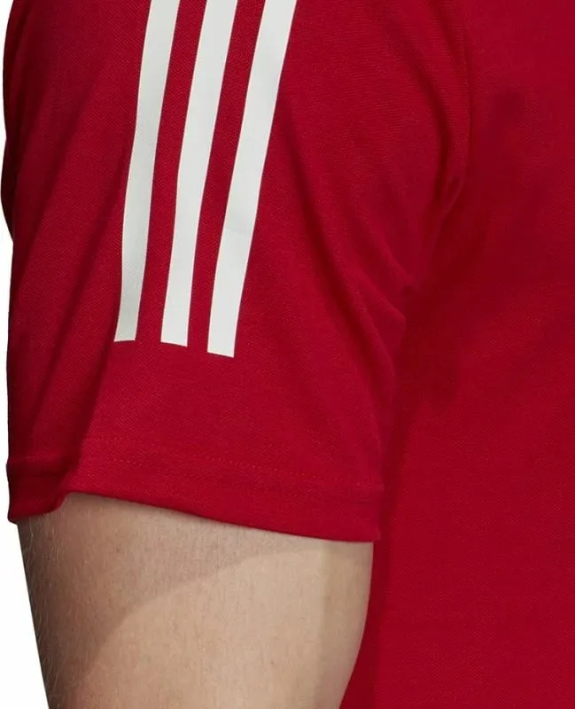 Maicë polo adidas për meshkuj, e bardhë me të kuqe - 7