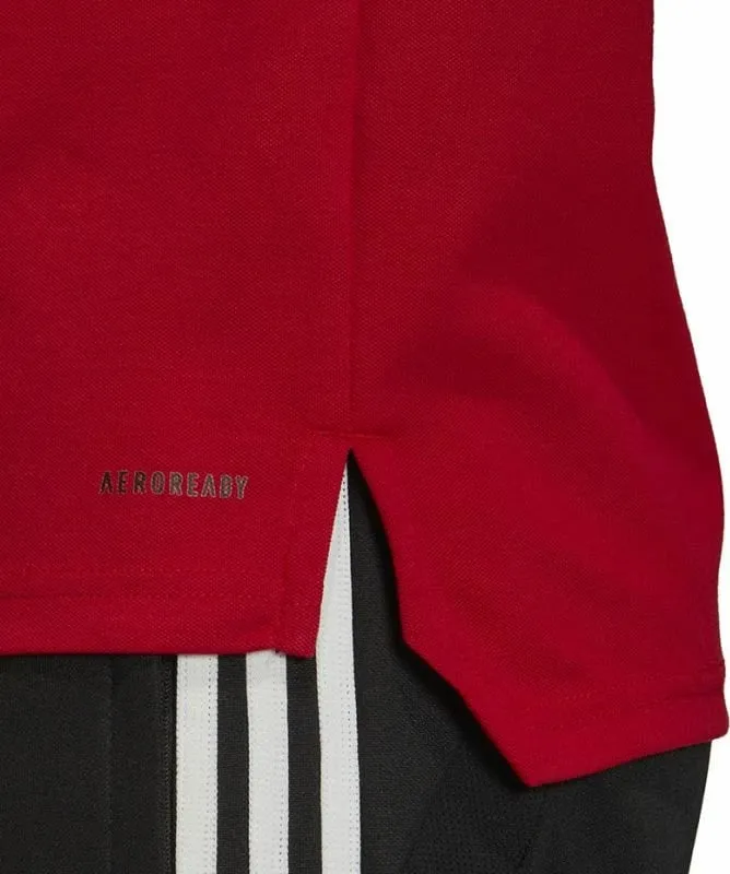 Maicë polo adidas për meshkuj, e bardhë me të kuqe - 8