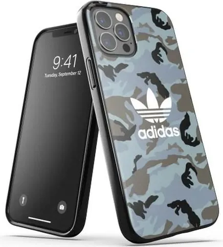 Mbështjellës Adidas OR SnapCase Camo për iPhone 12/12 Pro, blu/zi - 1