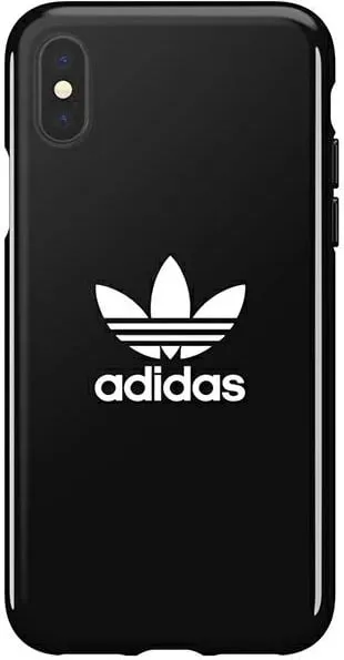 Mbështjellës Adidas OR Snap Case Trefoil për iPhone X/XS, zi - 2