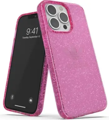 Mbështjellës Adidas OR për iPhone 13 Pro / 13 6.1", Glitter, rozë