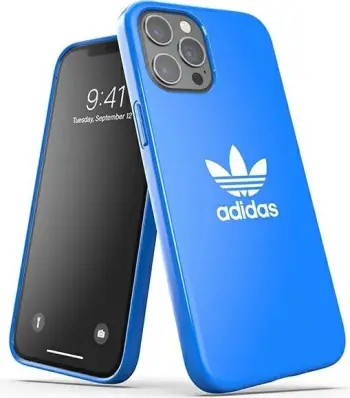 Mbështjellës Adidas OR SnapCase Trefoil për iPhone 12 Pro Max, kaltër