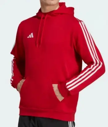 Bluzë me kapuç Adidas Tiro 23 SW Hoody M HS3600, fleece, sportive, e kuqe