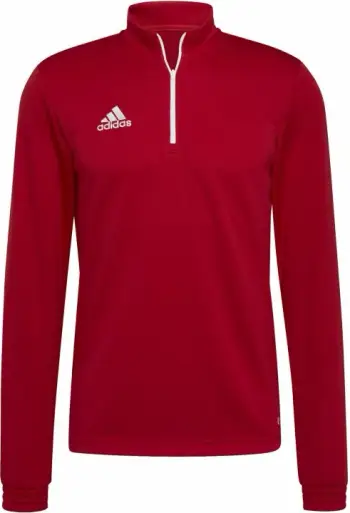 Bluza sportive Adidas Entrada 22 M H57556, poliester i ricikluar, me zinxhir 1/4, e kuqe