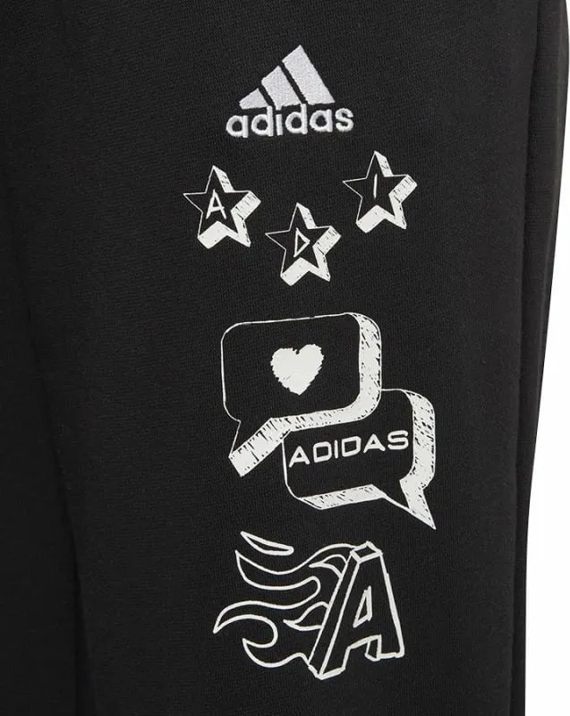 Pantallona adidas BLUV Q3 Jr IA1552, për vajza, e zezë - 3