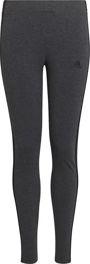 Leggins për vajza adidas 3S Leg Jr HB7937, pambuk poliester, të ngushta, gri