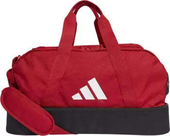 Çantë sportive Adidas Tiro Duffel Bag BC S IB8651, fund i papërshkueshëm nga uji, e kuqe
