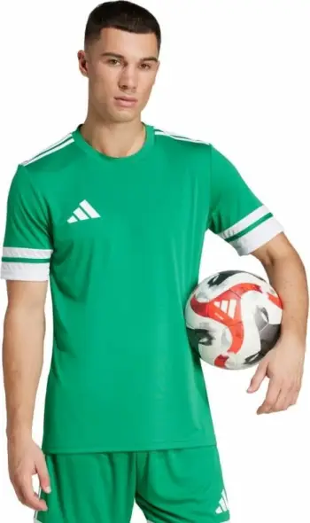 Bluzë sportive Adidas Squadra 21 M, poliester i ricikluar, teknologji Aeroready, e bardhë