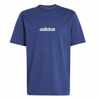Bluzë adidas Single Jersey Linear Tee M JE8999, pambuk 100%, e bardhë - 2