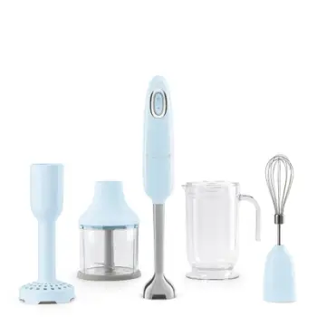 Blender dore SMEG HBF22PBEU, 6 pjesë, 700W, i kaltër pastel