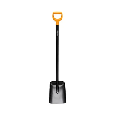 Lopatë metalike Fiskars Solid™, zezë/portokalli - 1