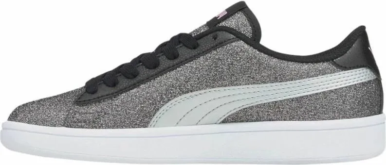 Atlete për vajza Puma Smash v2 Glitz Glam, gri/argjendtë - 2