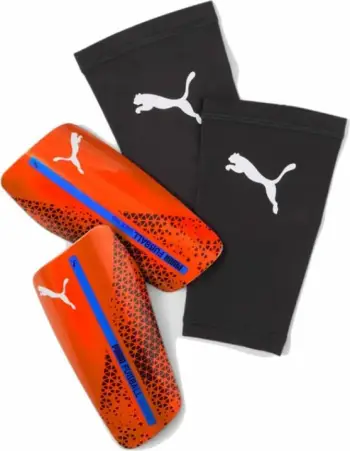 Mbrojtëse futbolli për këmbë Puma Ultra Light Strap 030875 01, XL, portokalli
