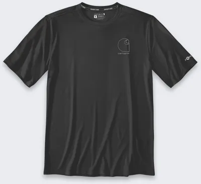 Bluzë Carhartt Force Sun Defender Relaxed Fit, UPF 40+, poliester, e zezë - 1