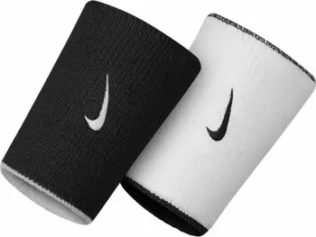 Shirita dore për stërvitje Nike Dri-Fit Doublewide, 2 copë, të bardhë dhe të zezë