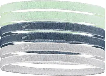 Shirita sportivë për flokët Nike Swoosh për meshkuj dhe femra, në ngjyra blu, jeshile dhe gri