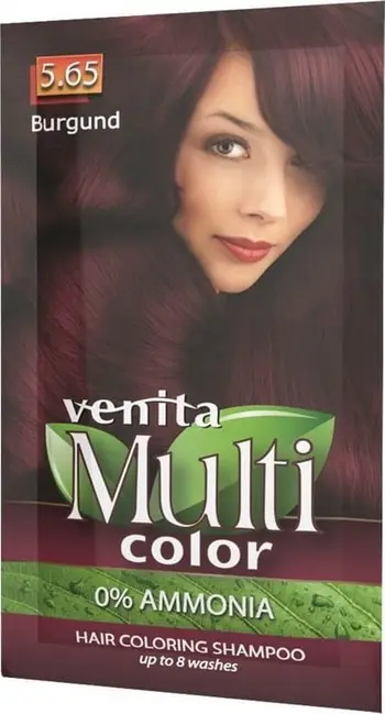 Shampo ngjyrosëse për flokë Venita MultiColor 5.65 Burgundy, pa amoniak, 40g