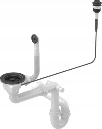 Sifon lavamani Drain, PUSH TO OPEN 3 1/2", SAVE SPACE, pure carbon