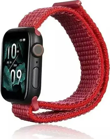 Rrip dore Beline Nylon për Apple Watch, 38/40/41mm, i kuq