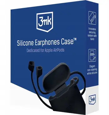 Mbulesë silikoni 3MK për Apple AirPods Pro 3, me kapak karikimi, e zezë