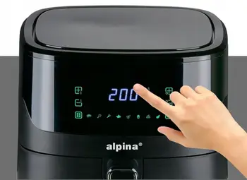 Fritezë ajri Alpina, 1600W, 6L, e zezë