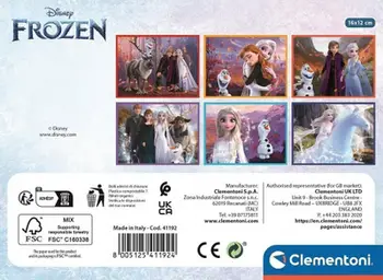 Set blloqesh ndërtimi Clementoni Frozen Blocks, 12 copë, për fëmijë