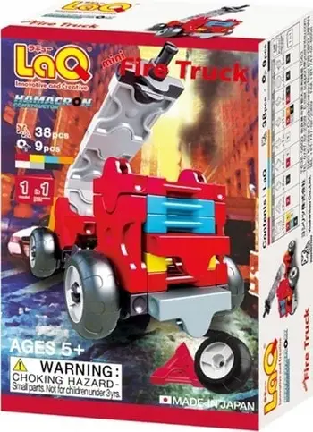 Lojë ndërtuese LaQ Hamacron Constructor Mini Fire Truck, set edukativ, shumëngjyrësh