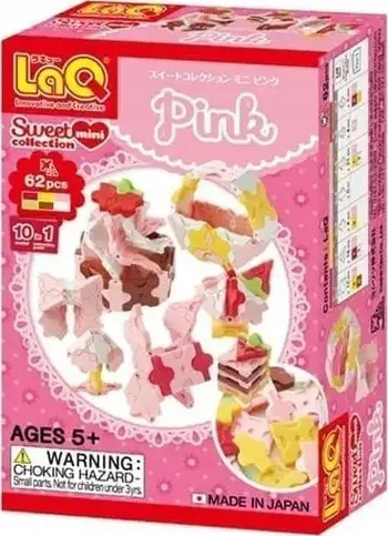 Blloqe edukative LaQ Sweet Collection Mini Pink, 62 pjesë, për fëmijë