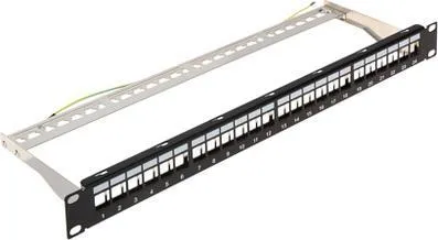 Patch panel Digitus PP-24/FX/C, 1U, 24 porta keystone, i zi - 1
