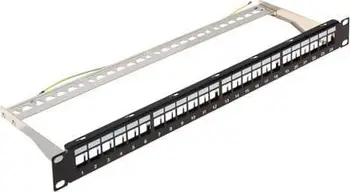 Patch panel Digitus PP-24/FX/C, 1U, 24 porta keystone, i zi