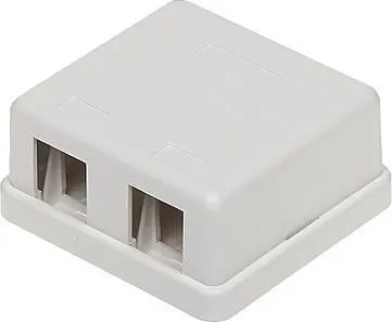 Strehë për konektorë Keystone FX2-MULTI, 2 porta, PET, e bardhë - 1