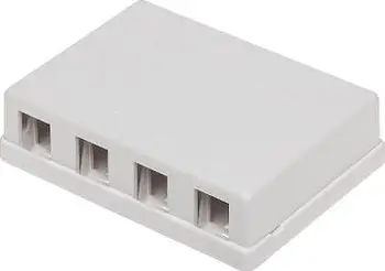 Strehë për konektorë Keystone FX4 Multi, 4 porta, PET, e bardhë