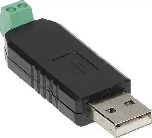 Adapter USB në RS485, konvertues portash, i zi