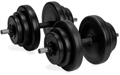Set peshash VirtuFit Adjustable Dumbbell, 2 x 14kg, vinyl, i zi - 1