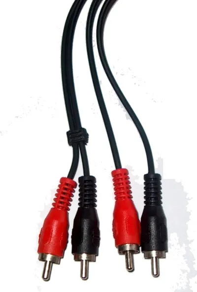 Kabllo audio RCA x2 në RCA x2, 5m, e zezë - 2