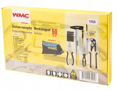 Set veglash WMC Tools, 50 copë, çelik krom vanadium, me kuti plastike - 4