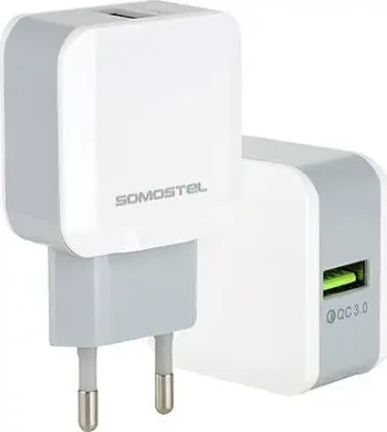 Karikues AC Power 3A, Somostel Quick 3.0, Fast Charger 3100mAh, QC 3.0 SMS-A12