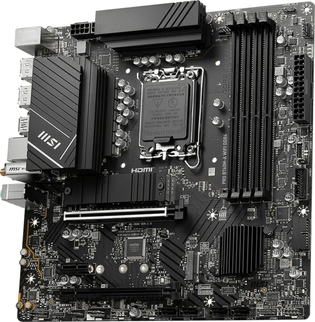 Pllakë amë MSI PRO B760M-A WIFI DDR4 - Intel B760 - 3