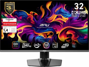 Monitor MSI MPG 321URXDE QD-OLED, 31.5 inç, 4K, 240Hz, USB-C, zi