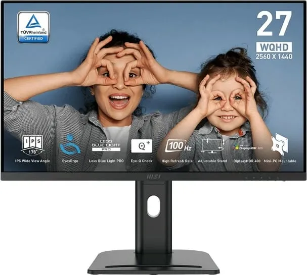 Monitor MSI PRO MP273QPDE E2 27 inç, IPS, WQHD, 100Hz, i zi - 1