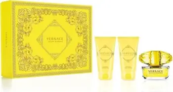 Set Versace Yellow Diamond, Eau De Toilette 50 ml + Losion trupi 50 ml + Xhel trupi 50 ml
