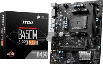 Pllakë amë MSI B450M-A PRO MAX II, AMD, Socket AM4, DDR4, 64 GB