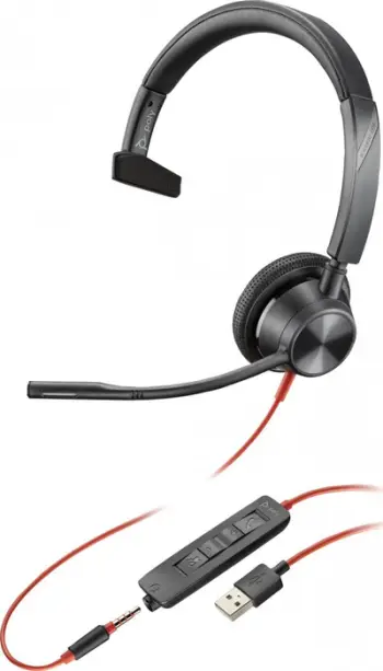 Kufje HP Blackwire 3315 (76J12AA), 20Hz-20kHz, Mini Jack 3.5mm/USB, të zeza