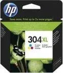 Ngjyrë printeri HP 304XL, e kaltër / rozë / e verdhë - 1