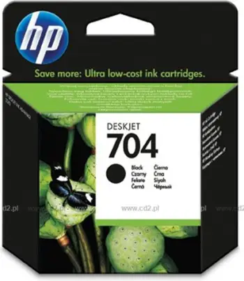 Ngjyrë printeri HP 704, 4ml, e zezë