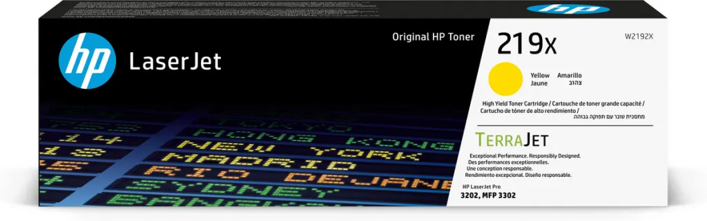 Toner HP 219X (W2192X) XL 2500 faqe, Verdhë - 1