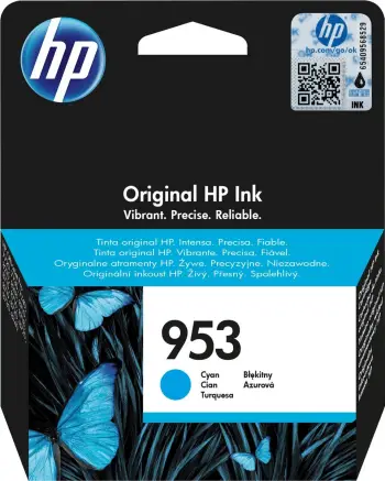 Kartrixh bojë printeri, HP 953 F6U12AE, 9 ml, rendiment 630 faqe, Cyan
